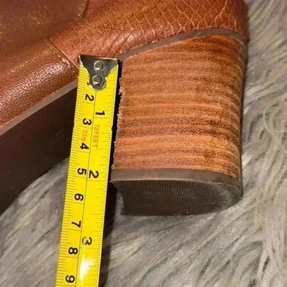 Anthropologie Seychelles Brown Side Zip Ankle Heel Bootie Size 8.5 - Picture 11 of 14